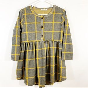 LIVE FLOWER 3/4 SLEEVE BABY DOLL BLOUSE - SZ S